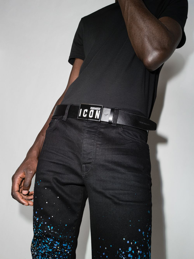 Dsquared2 Leather Belt In Black
