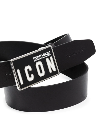 Dsquared2 Leather Belt In Black
