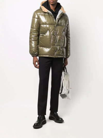 Shop Mackintosh Osaka Puffer Jacket In Green