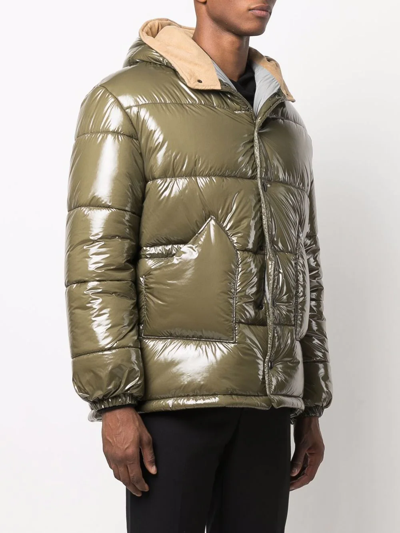 Shop Mackintosh Osaka Puffer Jacket In Green