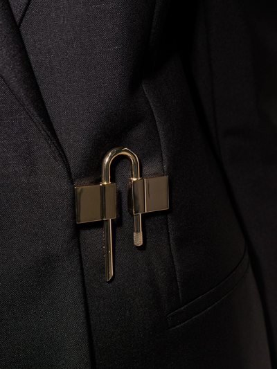 Shop Givenchy Padlock-detail Single-breasted Blazer In Black