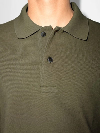 Shop Tom Ford Short-sleeve Cotton Polo Shirt In Green