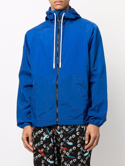 Marcelo Burlon County Of Milan Marcelo Burlon Cross Print Windbreaker Jacket In Blue