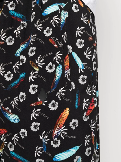 Marcelo Burlon County Of Milan Graphic-print Pleated Track Pants In Black