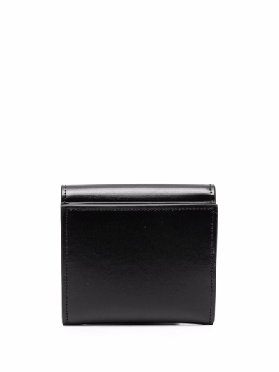 Shop Off-white Jitney Logo-plaque Leather Wallet In Black
