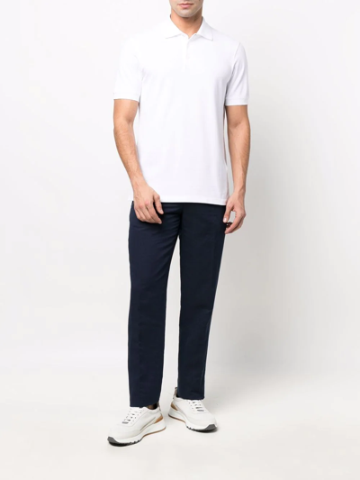 Shop Brunello Cucinelli Short-sleeve Polo Shirt In White