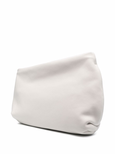 Shop Marsèll Asymmetric Leather Shoulder Bag In White