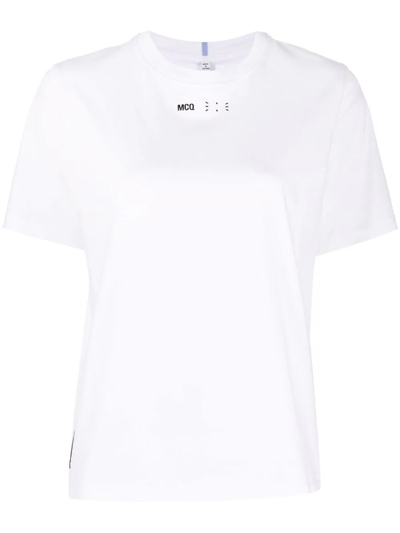Shop Mcq By Alexander Mcqueen Logo-print Cotton T-shirt In White