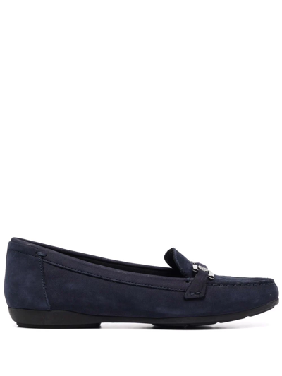 Shop Geox Annytah Horsebit-detail Loafers In Blue