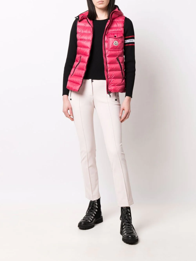 Shop Moncler Glyco Padded Sleeveless Gilet In Pink