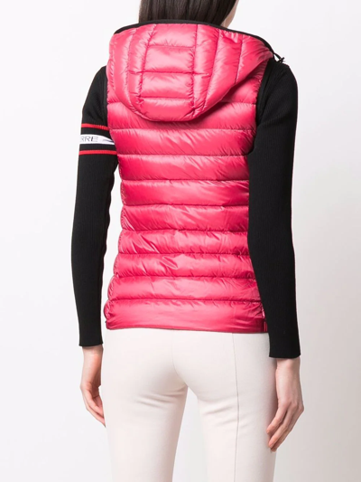 Shop Moncler Glyco Padded Sleeveless Gilet In Pink