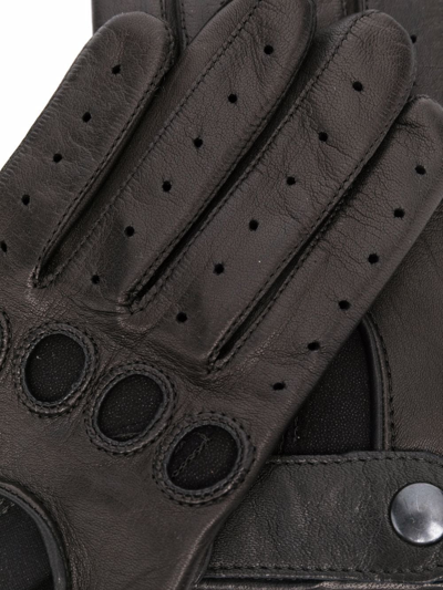 Manokhi Full-finger Leather Gloves In Black