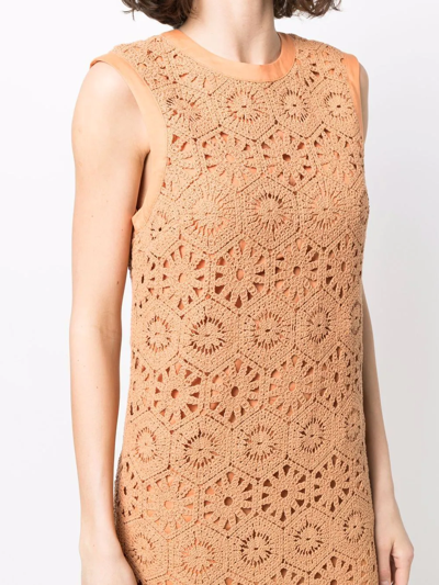 Rodebjer Tulip Crochetd-design Dress In Neutrals