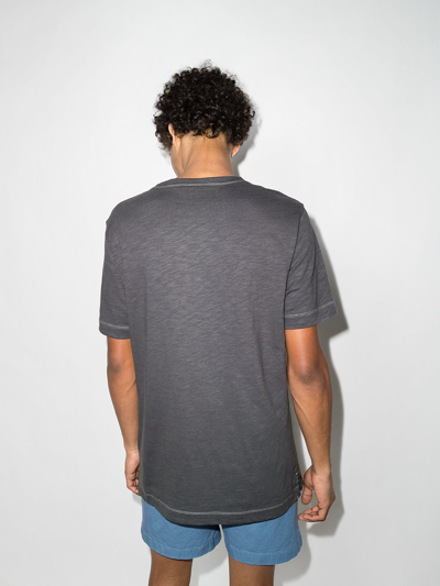 Shop Orlebar Brown Nicolas Contrast-stitching T-shirt In Grey