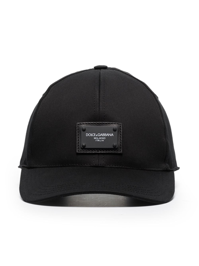 Shop Dolce & Gabbana Logo-patch Baseball Cap In Black