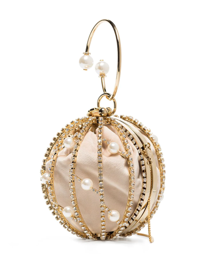 Rosantica Chloé Crystal-embellished Mini Bag In Gold