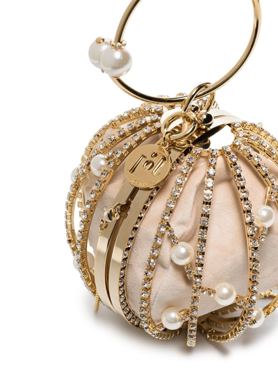Rosantica Chloé Crystal-embellished Mini Bag In Gold