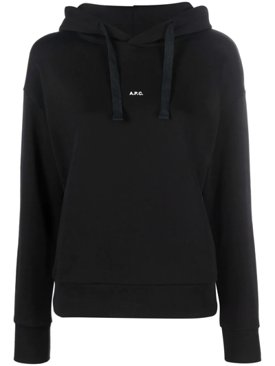 Apc A.p.c. Black Cotton Christaina Sweatshirt In Black