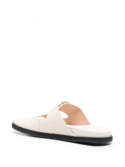 Bally B-chain Double-strap Leather Sandals In Neutral