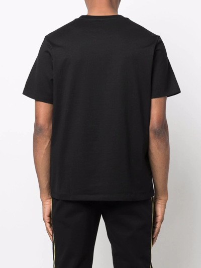 Shop Mcm Logo Crew-neck T-shirt In Black