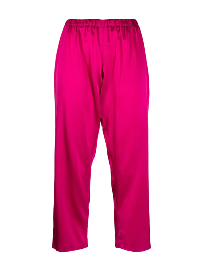 Shop Gilda & Pearl Kitty Silk Pyjama Set In Pink