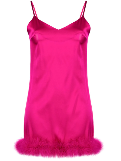 Shop Gilda & Pearl Kitty Silk Slip Dress In Pink