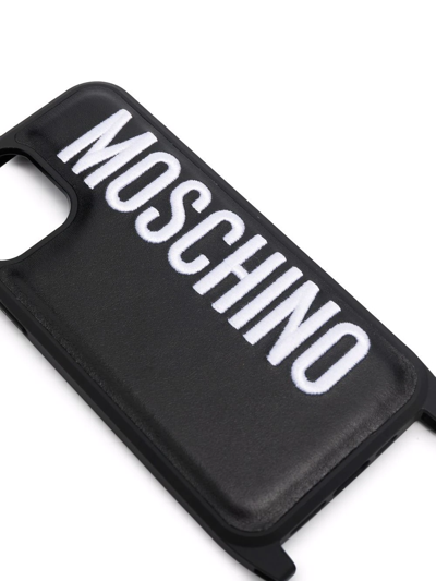 Shop Moschino Logo-print Iphone 12/12 Pro Case In Black