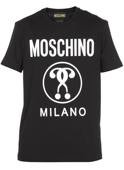 Shop Moschino T-shirts And Polos Black In Fantasia Nero