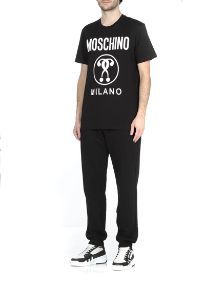 Shop Moschino T-shirts And Polos Black In Fantasia Nero