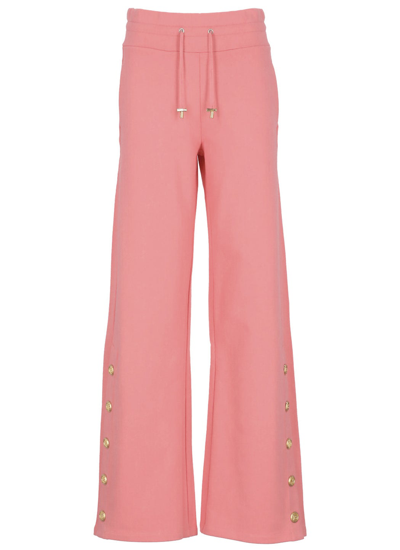 Shop Balmain Trousers In Rose Saumon