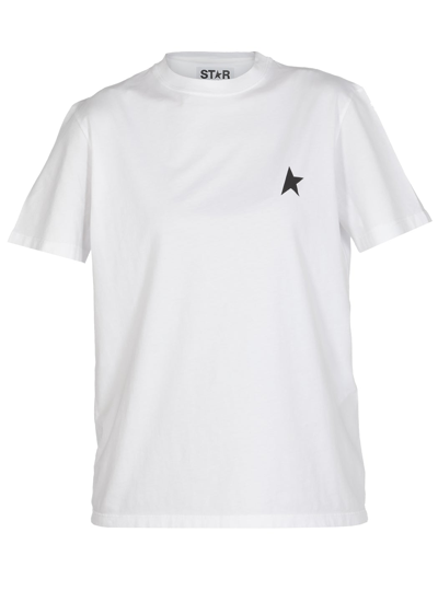 Shop Golden Goose T-shirts And Polos White In Optic White/black
