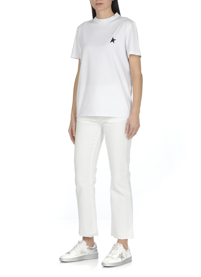 Shop Golden Goose T-shirts And Polos White In Optic White/black