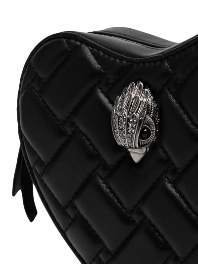Shop Kurt Geiger Kensington Heart-shaped Crossbody Bag In Black