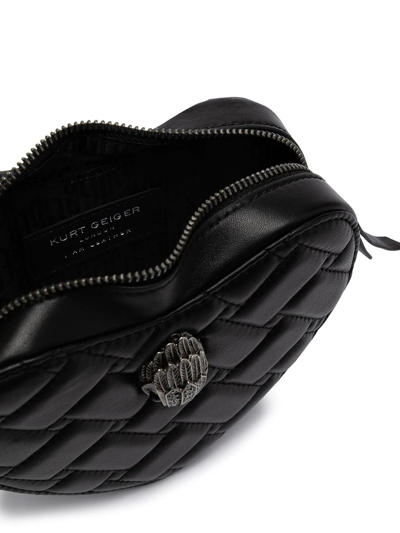 Kurt Geiger Kensington Heart-shaped Crossbody Bag In Black