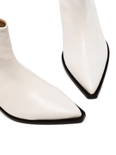 Shop Isabel Marant Imori 50mm Ankle Boots In White