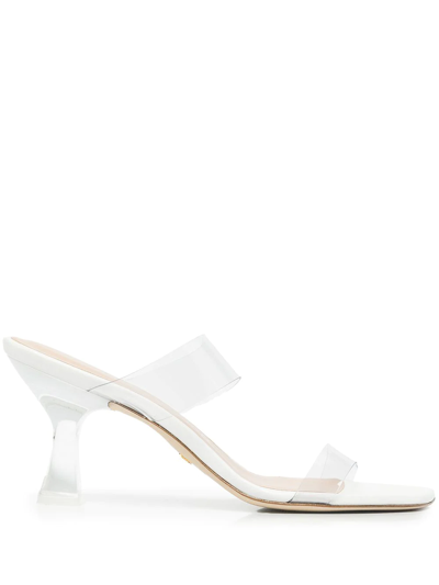 Shop Stuart Weitzman Kristal Double-strap Sandals In Weiss