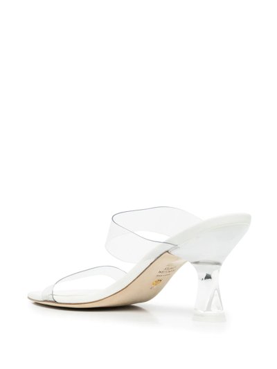 Shop Stuart Weitzman Kristal Double-strap Sandals In Weiss