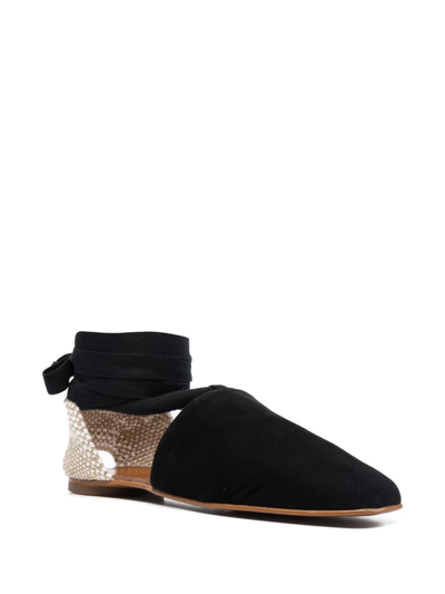 Shop Castaã±er Gala Flat Espadrilles In Schwarz