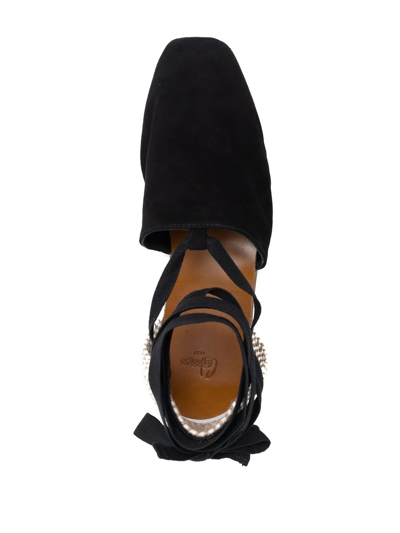 Shop Castaã±er Gala Flat Espadrilles In Schwarz