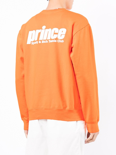 Sporty And Rich X Prince Logo-print Sweatshirt In Orange