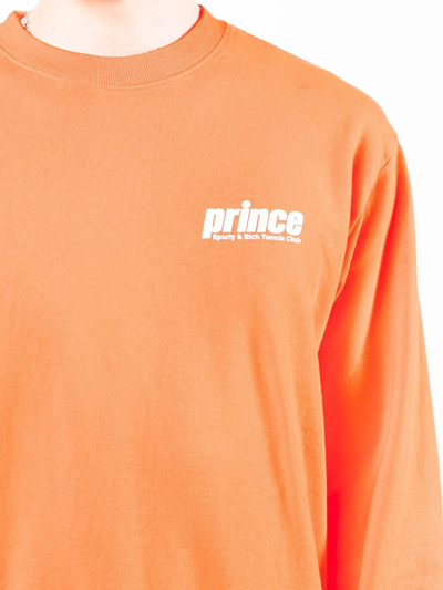 Sporty And Rich X Prince Logo-print Sweatshirt In Orange