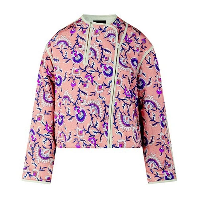 Shop Isabel Marant Pauline Long Sleeve Jacket In Papaya