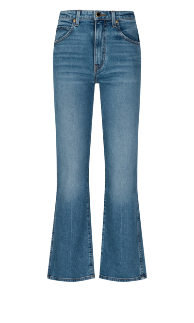 Shop Khaite Wide-bottom Jeans