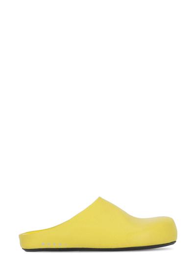 Shop Marni Flat Shoes Yellow In Giallo