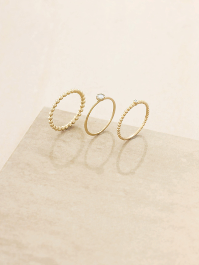 Shop Ettika Understated 18k Gold Plated Stacking Ring Set Of 3