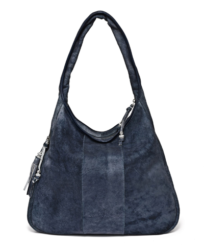 Shop Old Trend Women's Genuine Leather Dorado Expandable Hobo Bag In Navy