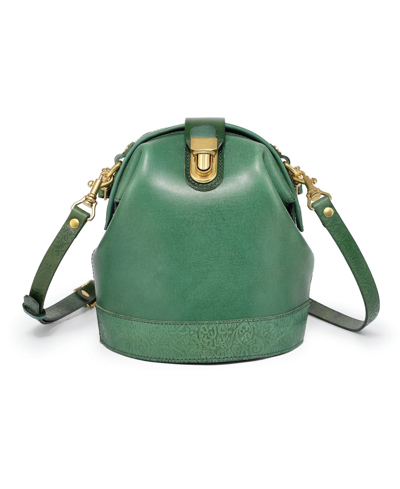 Shop Old Trend Women's Genuine Leather Doctor Bucket Crossbody Convertible Bag In Green