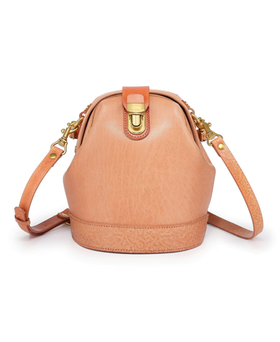 Shop Old Trend Women's Genuine Leather Doctor Bucket Crossbody Convertible Bag In Blush