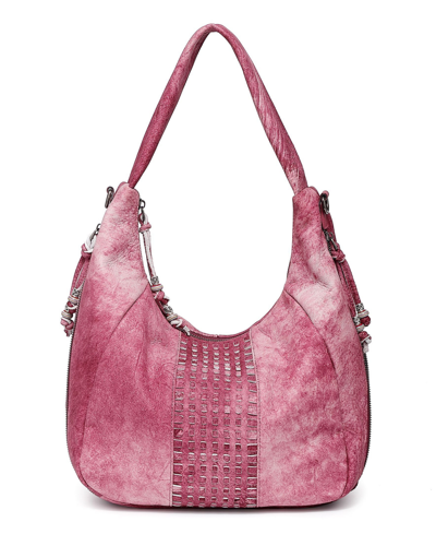 Shop Old Trend Women's Genuine Leather Dorado Convertible Hobo Bag In Orchid