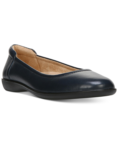 Shop Naturalizer Flexy Slip-on Flats In Classic Navy Leather